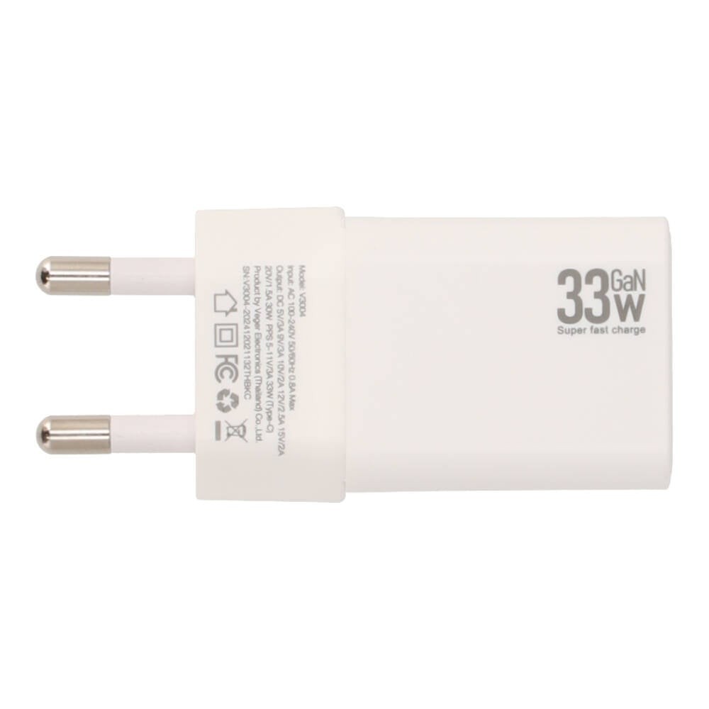 อะแดปเตอร์ TITANV Wall USB Charger 1 USB-C (PD/PPS33W) GaN White (TI-WC03) (TISI)