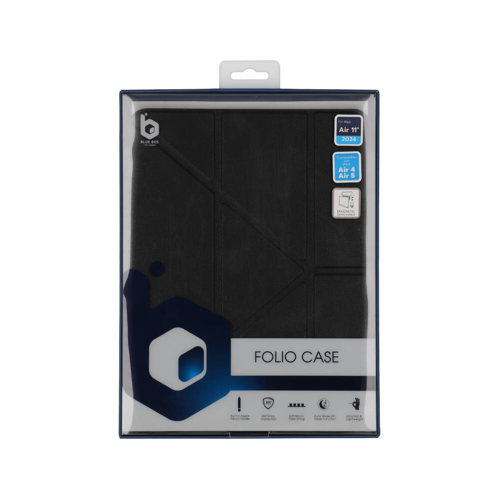 เคส Blue Box iPad Air 11" 2026 (M2/M3/M4) Y Model Magnetic Detachable Case Black
