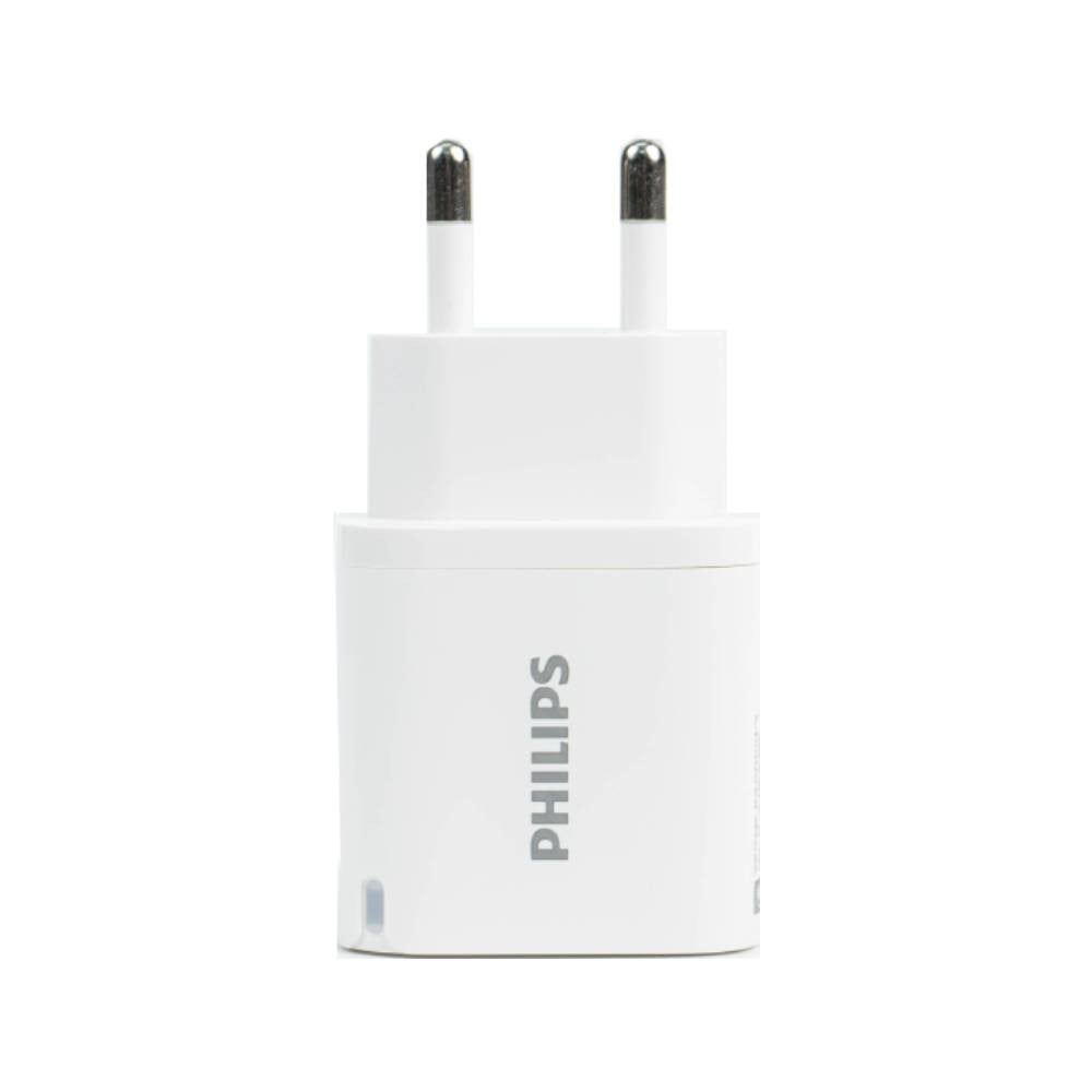 อะแดปเตอร์ Philips Wall Charger 1 USB-A / 1 USB-C 20W GaN White (TISI)