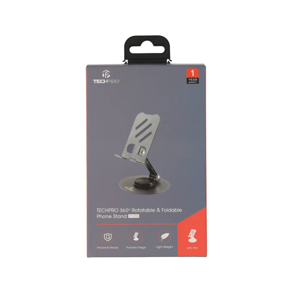 ที่วางโทรศัพท์ TECHPRO ALUMINIUM Rotatable Soft Magnet 360 TP-ST05