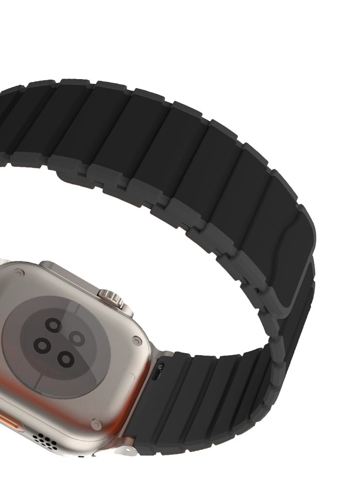Mutural สาย Apple Watch Strap Series 6,7,8,9,10,Ultra (42/44/45/46/49mm) XuanSe Grey Black