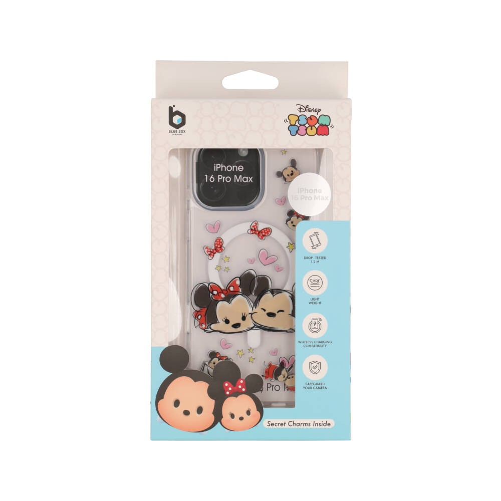 Blue Box x Mickey & Friend เคส iPhone 16 Pro Max Tsum Tsum Mickey&Minnie in love with Magnetic