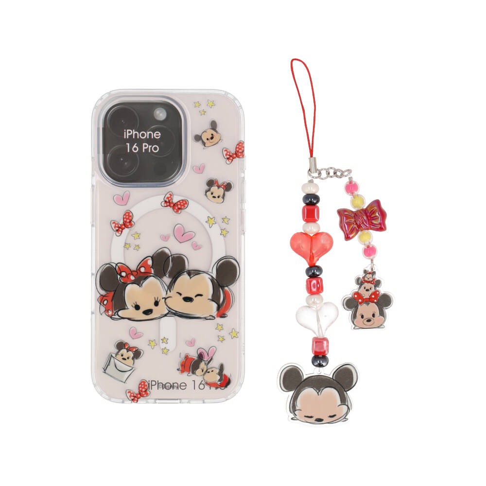 Blue Box x Mickey & Friend เคส iPhone 16 Pro Tsum Tsum Mickey&Minnie in love with Magnetic