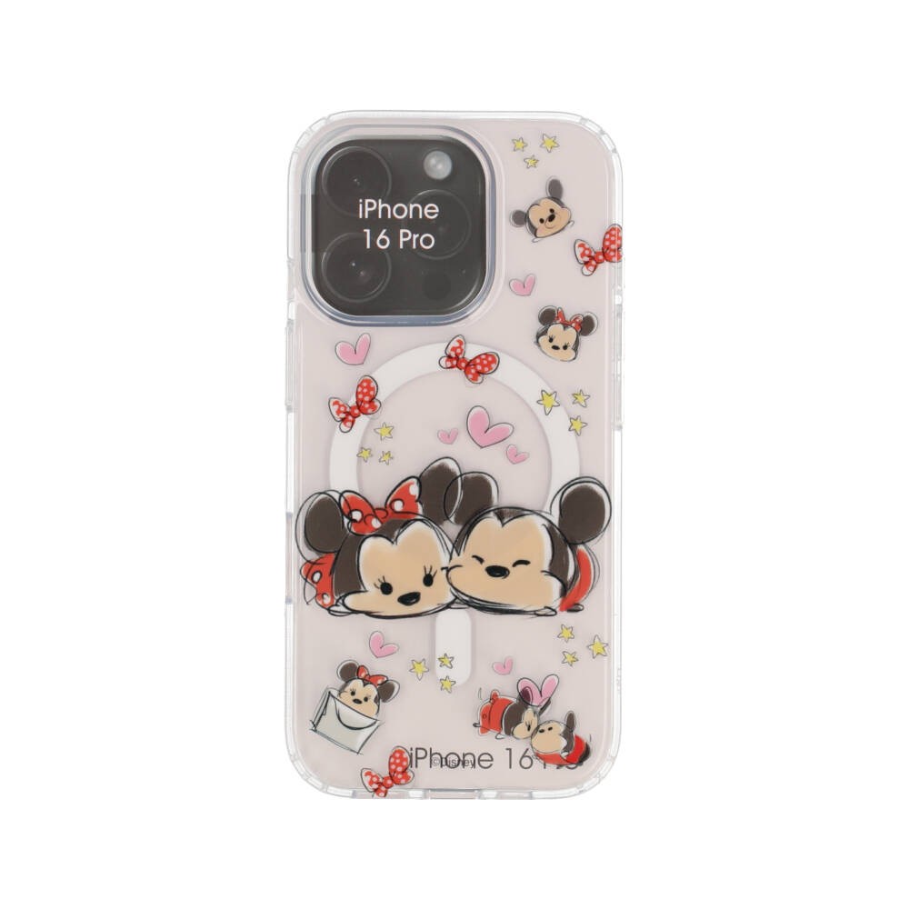 Blue Box x Mickey & Friend เคส iPhone 16 Pro Tsum Tsum Mickey&Minnie in love with Magnetic