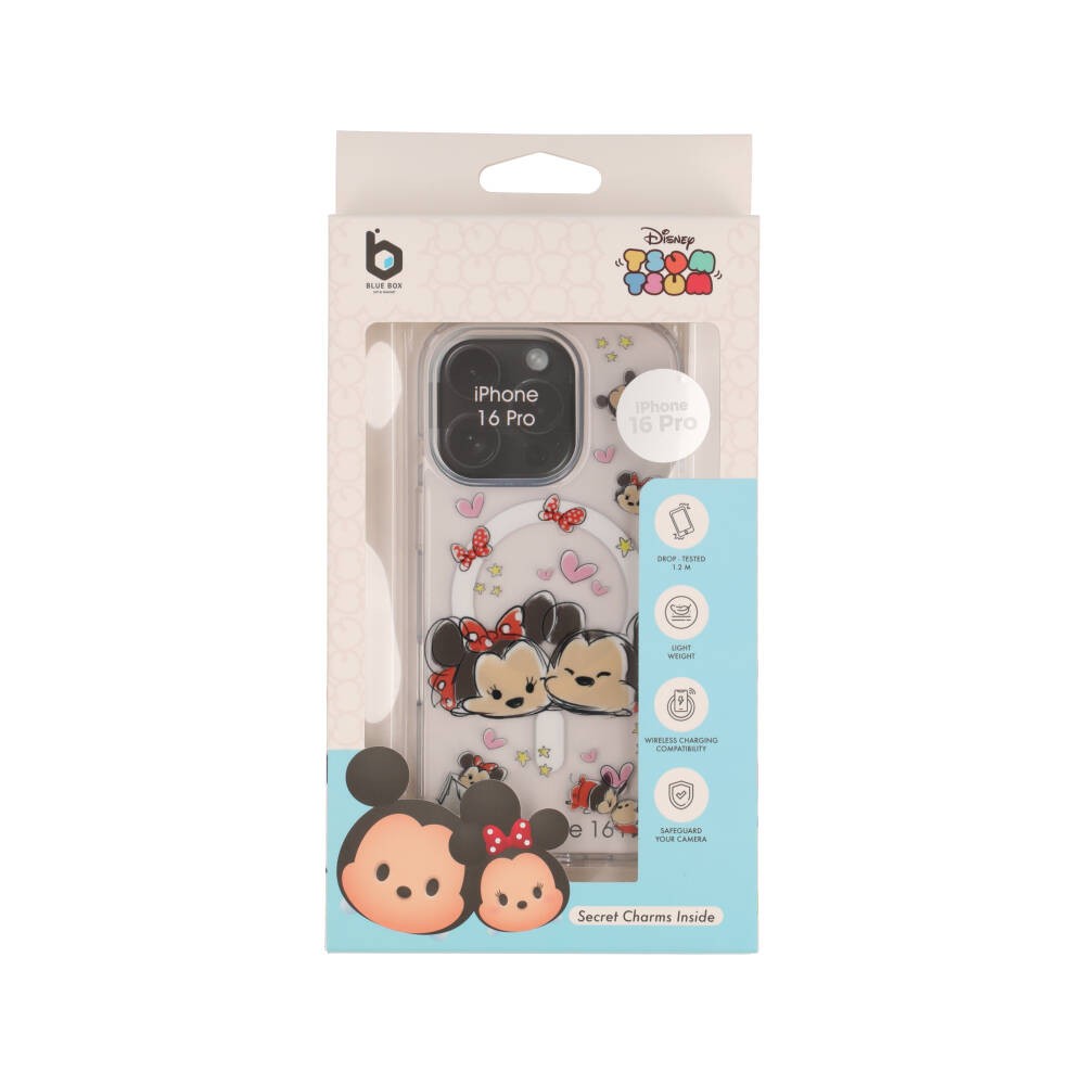 Blue Box x Mickey & Friend เคส iPhone 16 Pro Tsum Tsum Mickey&Minnie in love with Magnetic