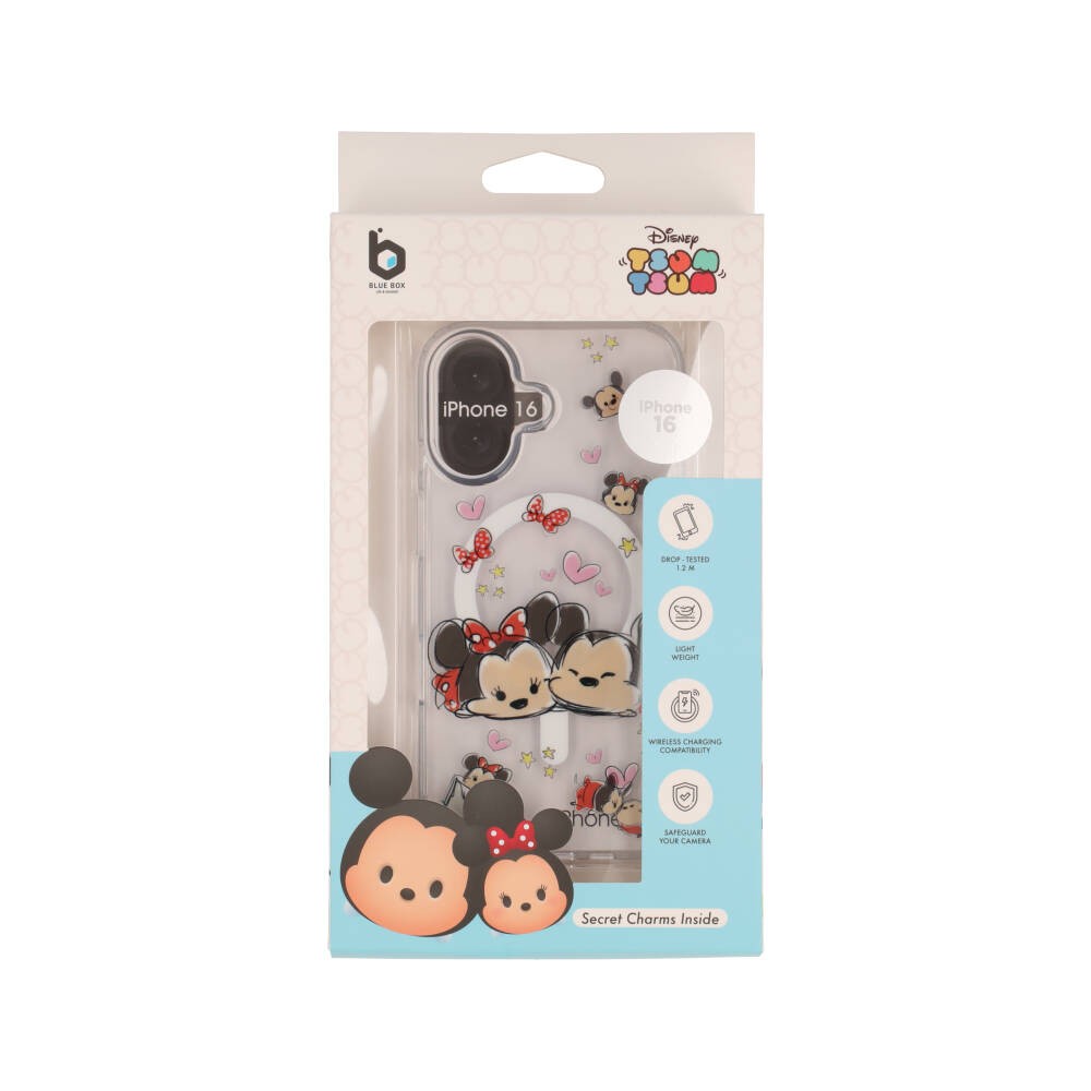 Blue Box x Mickey & Friend เคส iPhone 16 Tsum Tsum Mickey&Minnie in love with Magnetic