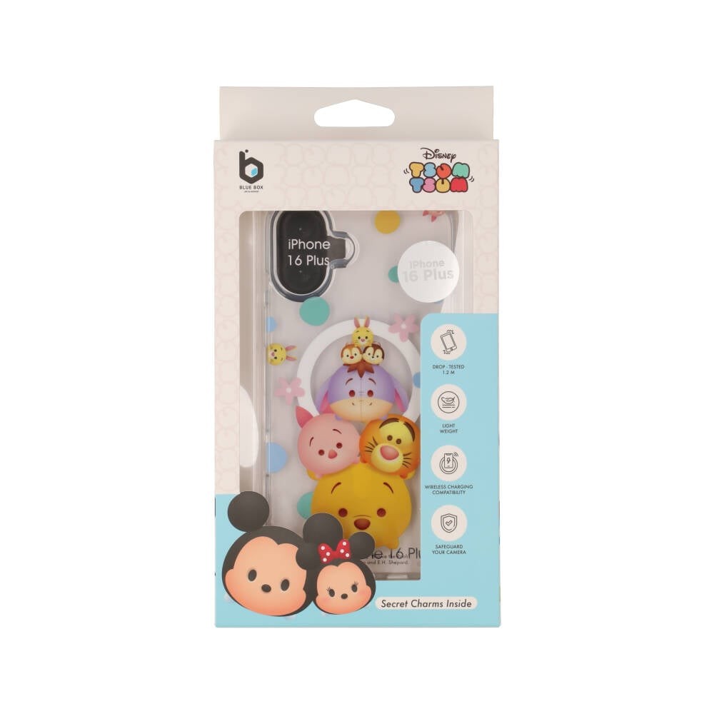 Blue Box x Mickey & Friend เคส iPhone 16 Plus Tsum Tsum Winnie Chip&Dale with Magnetic