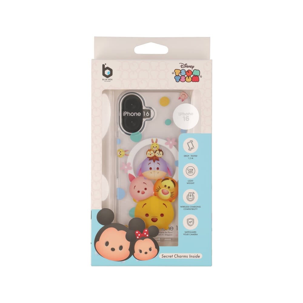 Blue Box x Mickey & Friend เคส iPhone 16 Tsum Tsum Winnie Chip&Dale with Magnetic