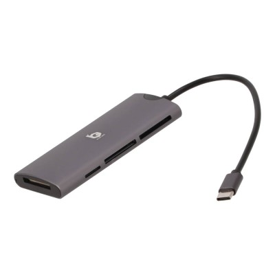 Blue Box 6-in-1 Type-C Card Reader Silver Grey