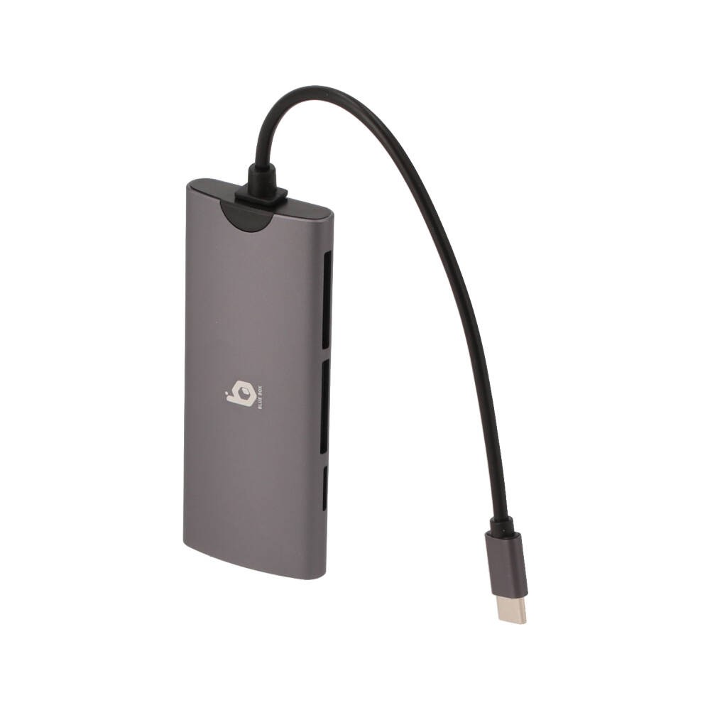 Blue Box 6-in-1 Type-C Card Reader Silver Grey
