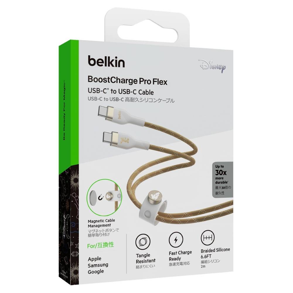 สายชาร์จ Belkin USB-C to USB-C Cable 60W 2M. White - Mickey Mouse