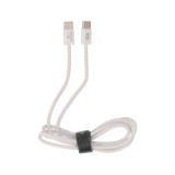 สายชาร์จ TECHPRO USB-C to USB-C Cable 60W 1M. Knitting White (TP-C05)