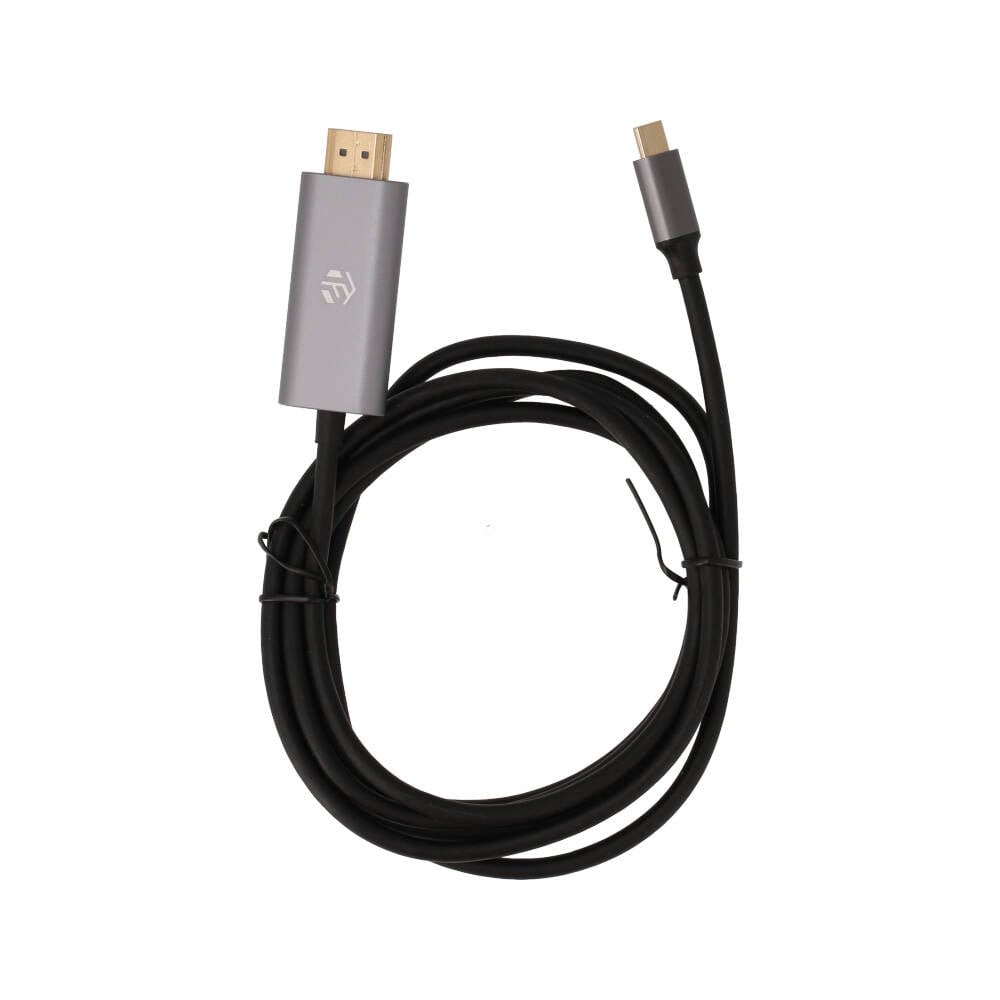 สายชาร์จ TECHPRO USB-C to HDMI Cable Converter 4K 1.8M Silver Grey