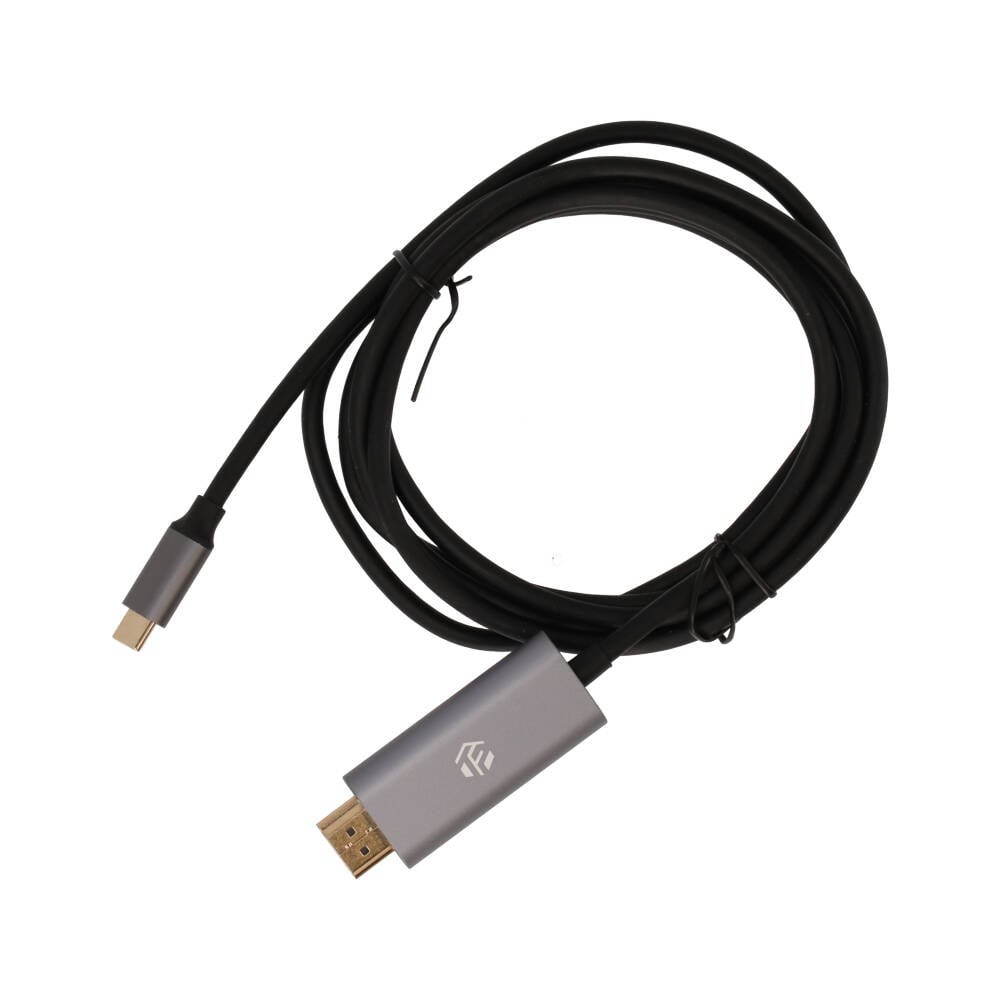 สายชาร์จ TECHPRO USB-C to HDMI Cable Converter 4K 1.8M Silver Grey