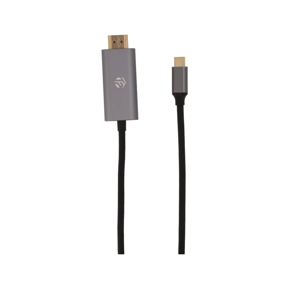 สายชาร์จ TECHPRO USB-C to HDMI Cable Converter 4K 1.8M Silver Grey