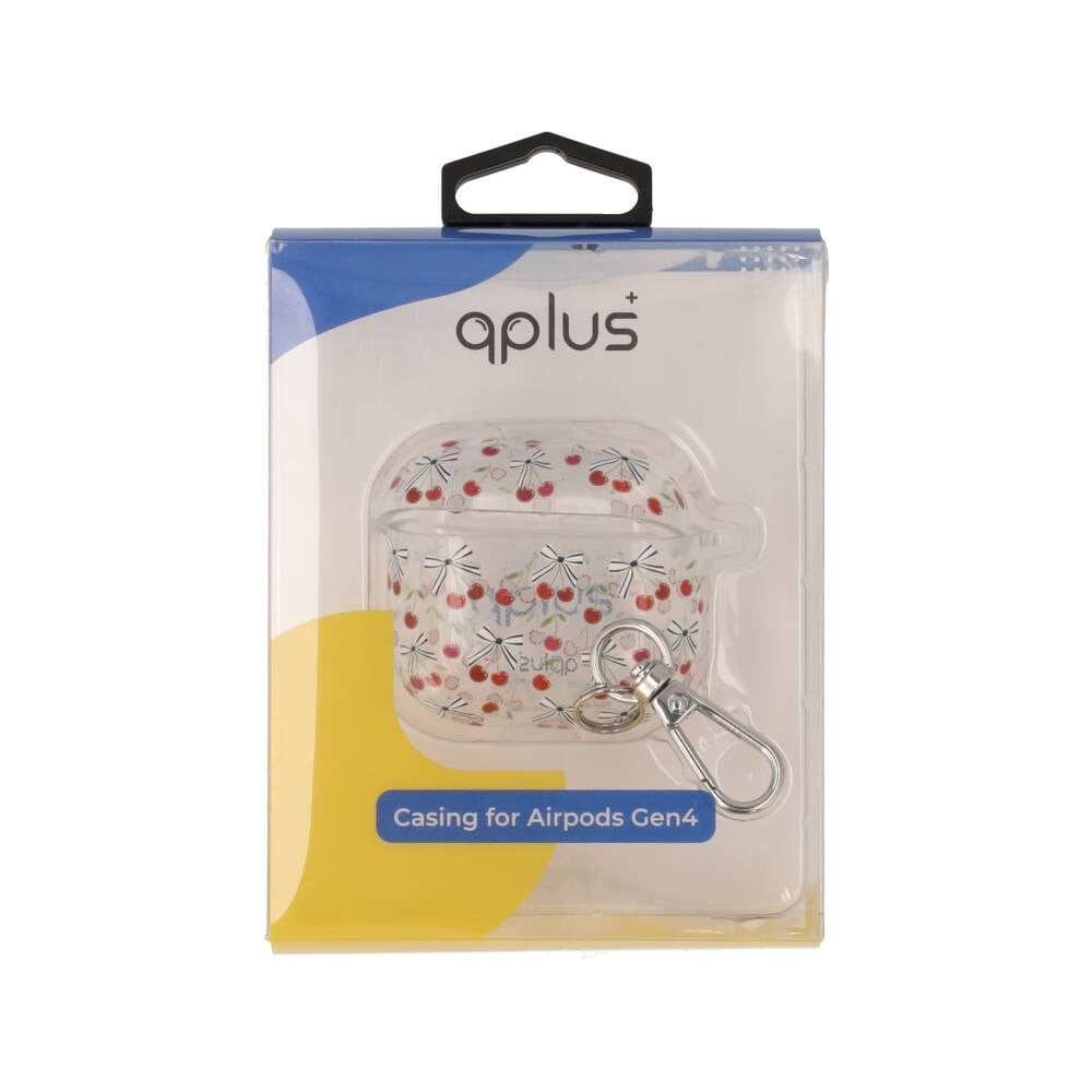 เคส QPLUS AirPods 4 Ribbon Bow Cherry