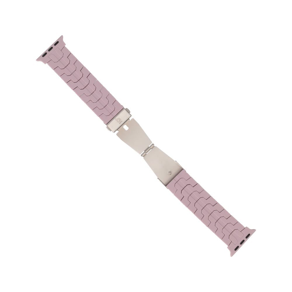 Blue Box สาย Apple Watch Strap Series 6,7,8,9,10,11,SE1,SE2 (39/40/41/42mm) mm Webbing Rubber Lavender