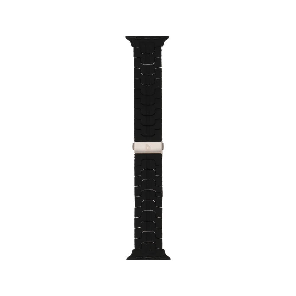 Blue Box สาย Apple Watch Strap Series 6,7,8,9,10,11,SE1,SE2,Ultra (44/45/46/49mm) Webbing Rubber Black