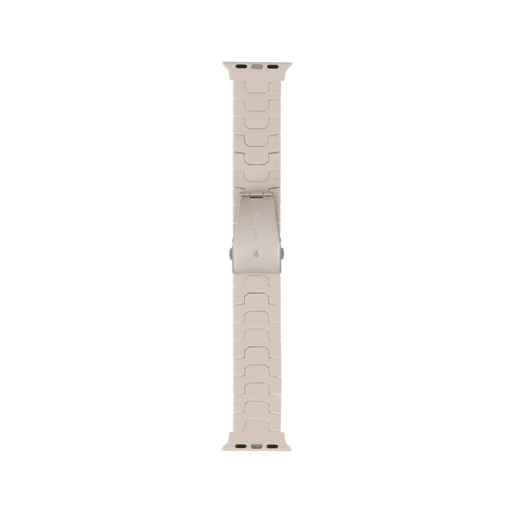 Blue Box สาย Apple Watch Strap Series 6,7,8,9,10,SE1,SE2 (39/40/41/42mm) Webbing Rubber Cream