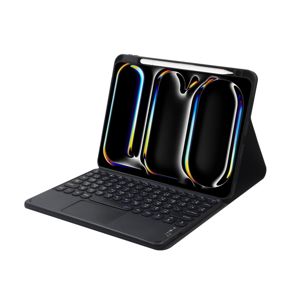 เคสคีย์บอร์ด Just Must iPad Air 11" 2026 / iPad Air 4/5/6/7/8 (M2/M3/M4) Folio Case with Keyboard Trackpad Black