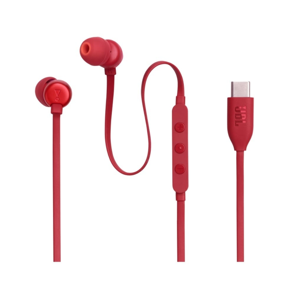 หูฟัง JBL In-Ear with Mic. T310 USB-C Red