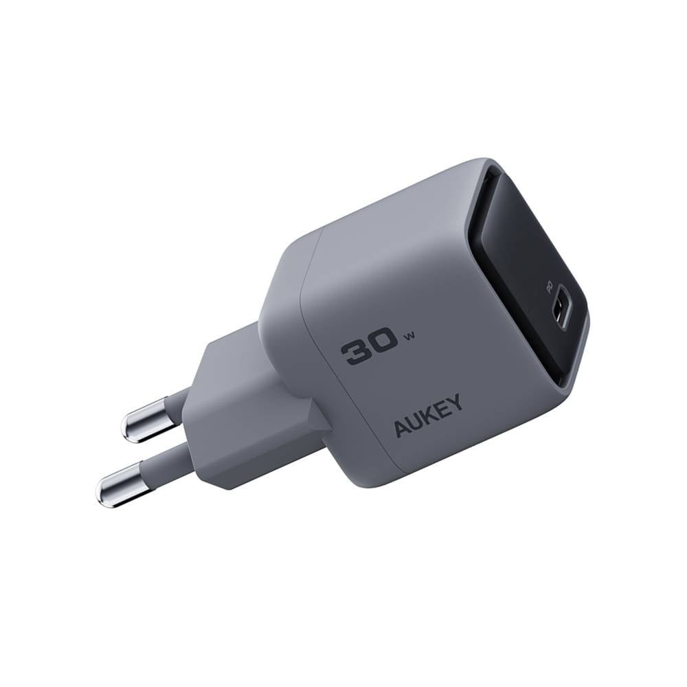 อะแดปเตอร์ AUKEY Wall USB Charger 1 USB-C (PD30W) GaN Gray (PA-C1) (TISI)