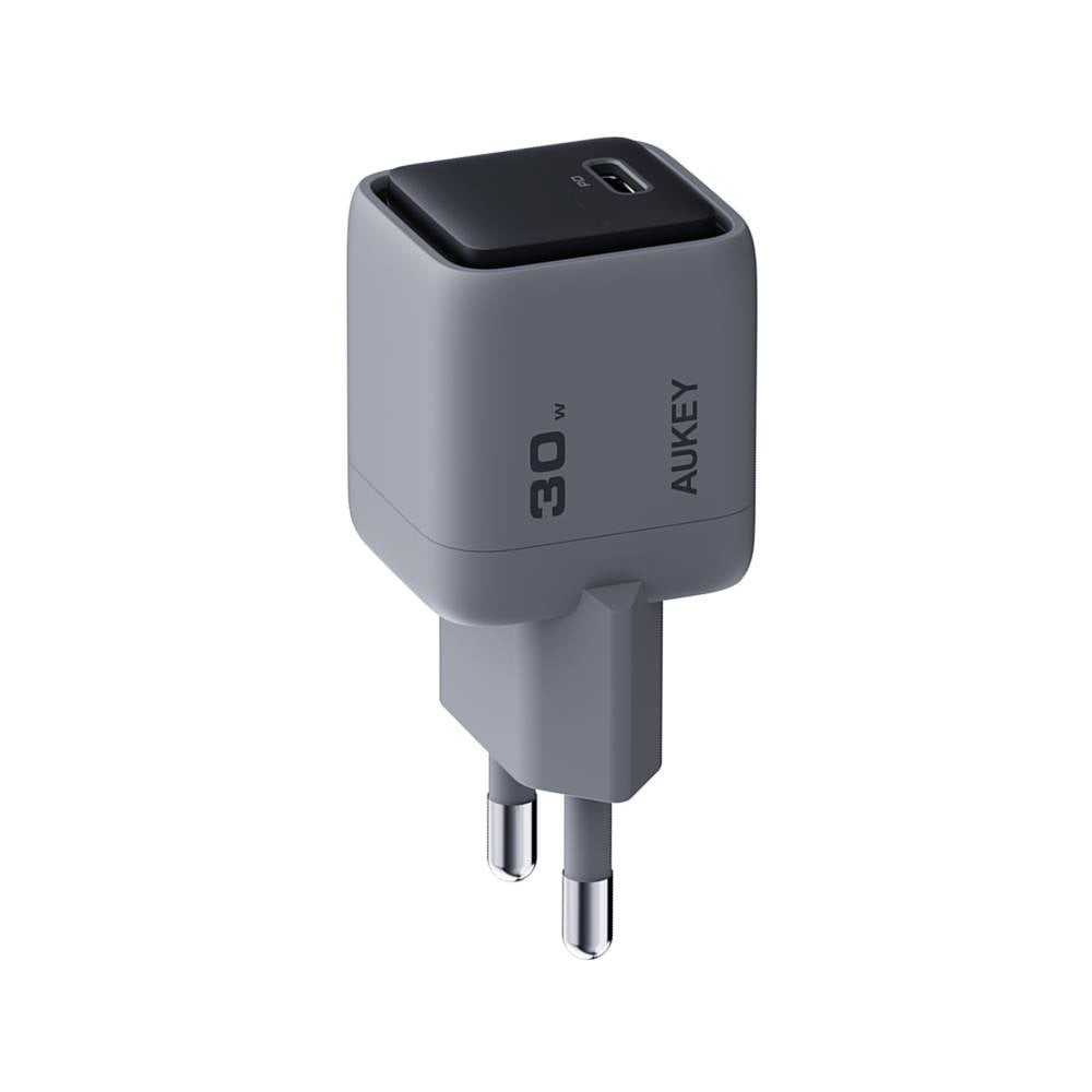 อะแดปเตอร์ AUKEY Wall USB Charger 1 USB-C (PD30W) GaN Gray (PA-C1) (TISI)