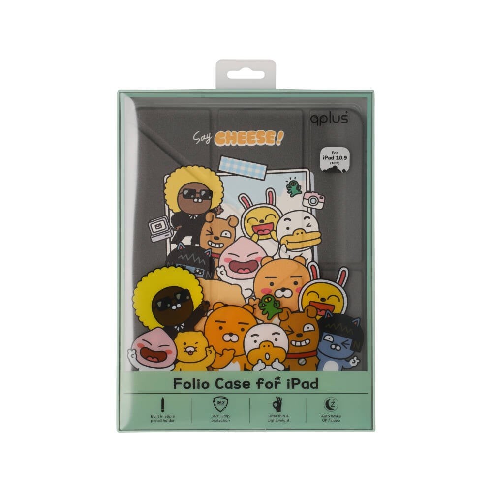 QPLUS x KAKAO Friends เคส iPad Gen 11 (2025)/Gen 10 Y Model Say Cheese Gray