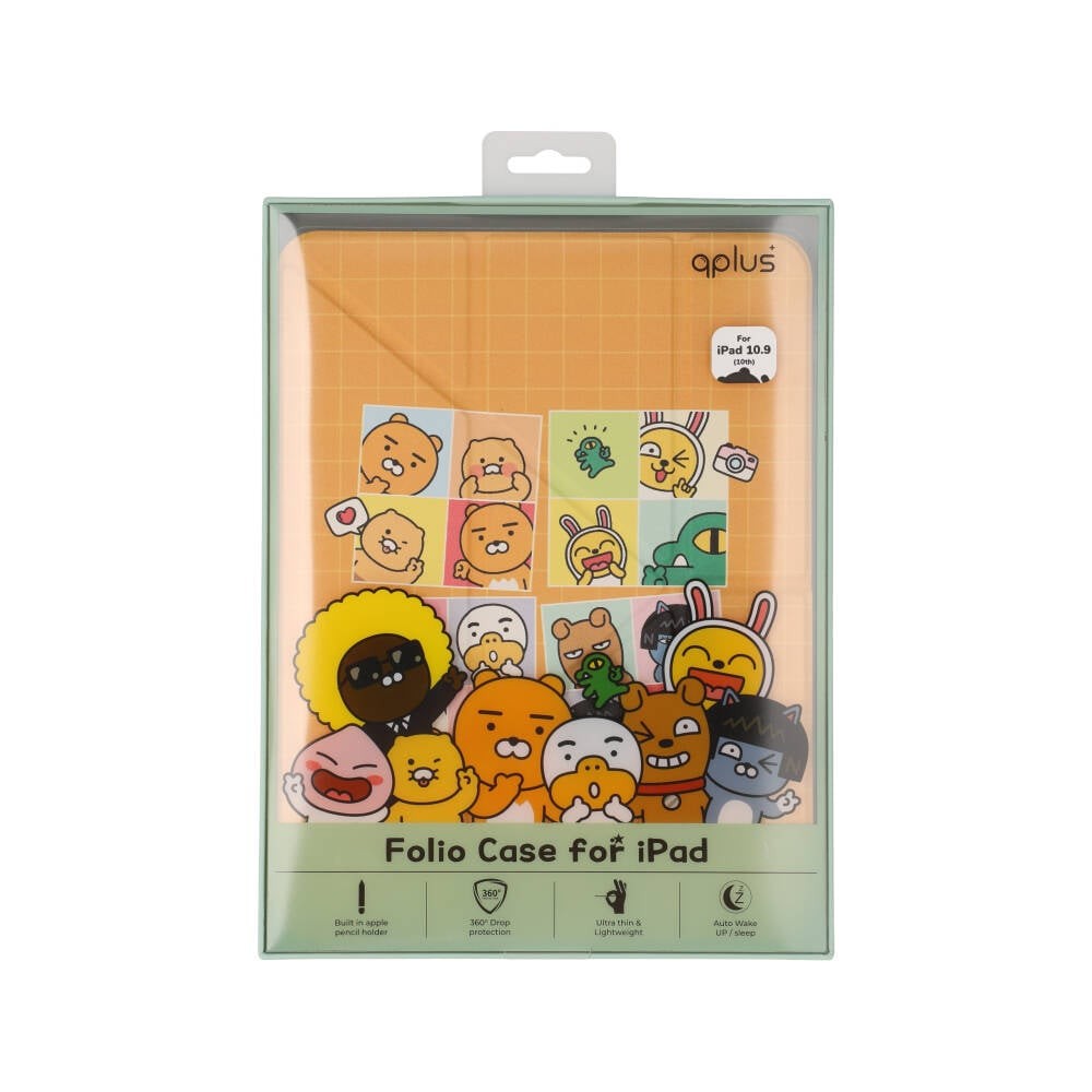 QPLUS x KAKAO Friends เคส iPad Gen 11 (2025)/Gen 10 Y Model Say Cheese Yellow