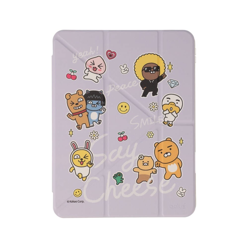 QPLUS x KAKAO Friends เคส iPad Gen 11 (2025)/Gen 10 Y Model Say Cheese Purple