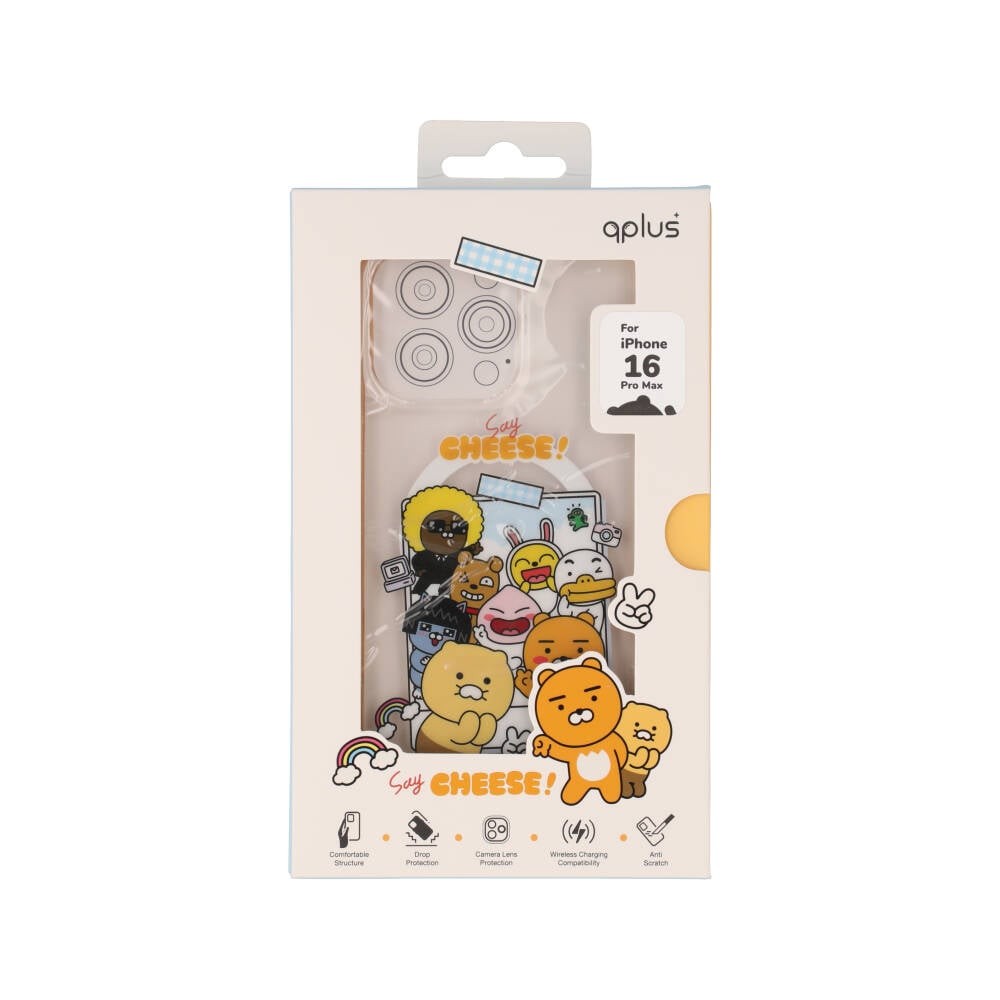 QPLUS x KAKAO Friends เคส iPhone 16 Pro Max Say Cheese Smile