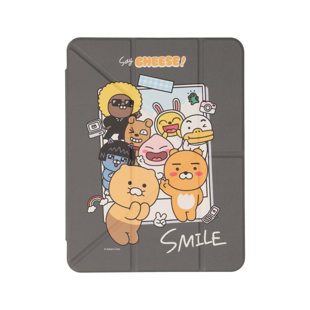 QPLUS x KAKAO & Friends เคส iPad Air 11" M3 (2025)/iPad Air 11" M2/iPad Air 5/4 Y Model Say Cheese Grey