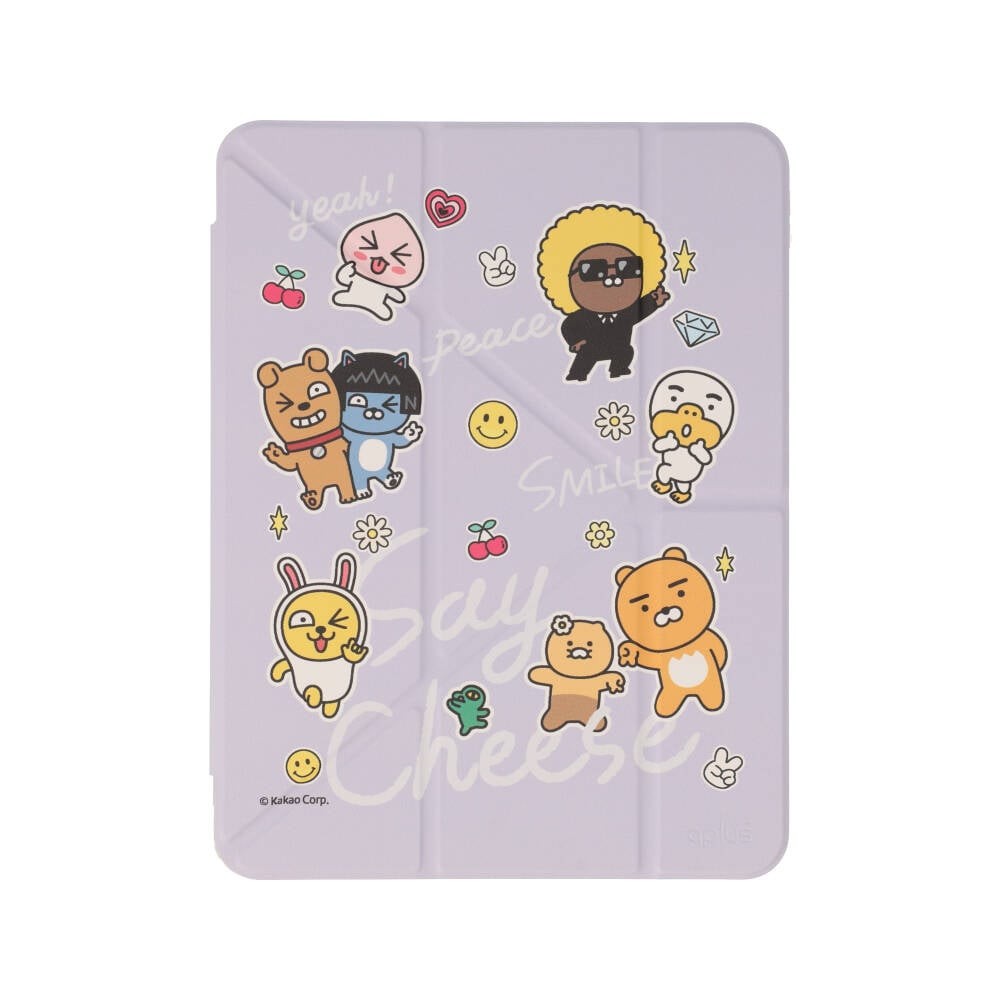 QPLUS x KAKAO & Friends เคส iPad Air 11" M3 (2025)/iPad Air 11" M2/iPad Air 5/4 Y Model Say Cheese Purple
