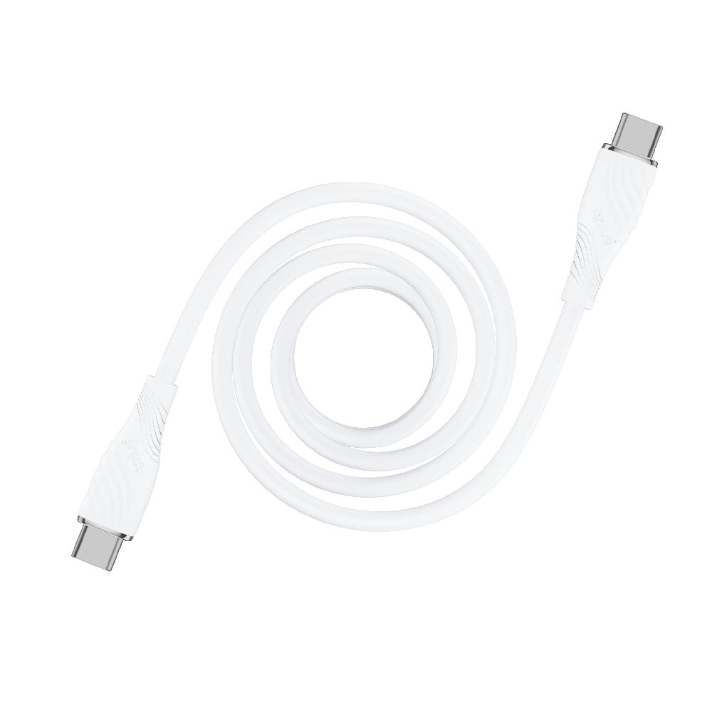 สายชาร์จ QPLUS USB-C to USB-C Cable 60W 1M. White (T3)