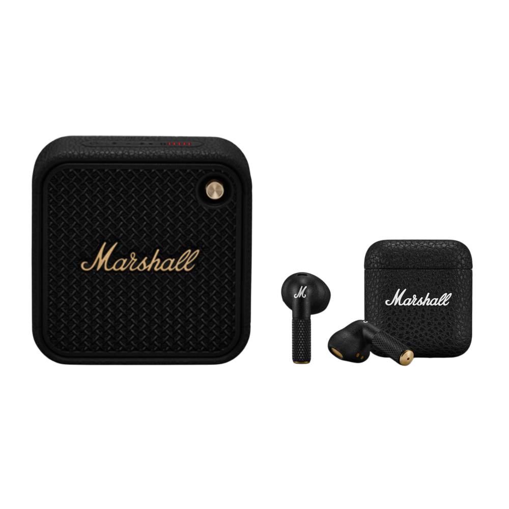 ลำโพง Marshall Willen II Black and Brass + หูฟัง Marshall Minor IV Black (Bundle Pack)