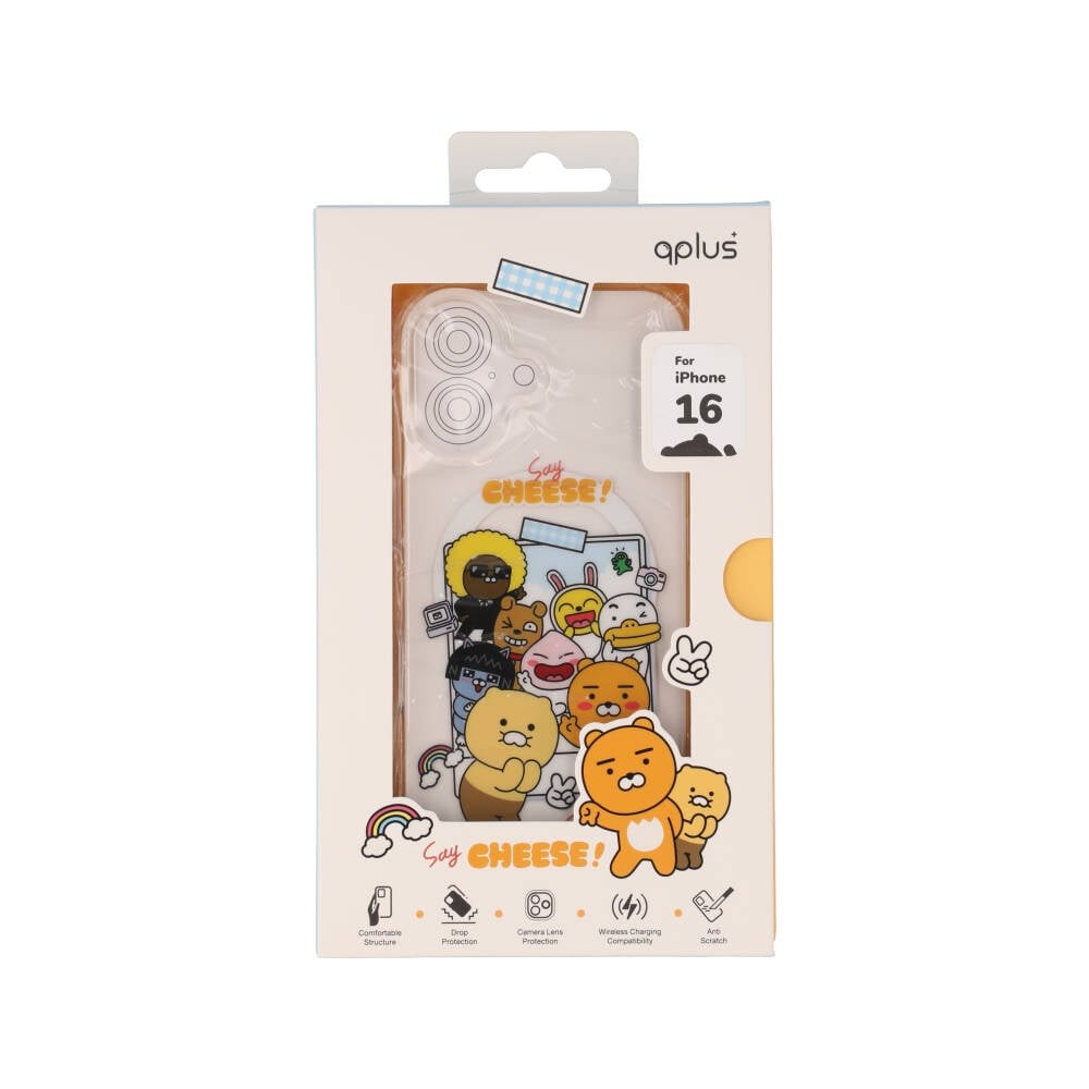 QPLUS x KAKAO & Friends เคส iPhone 16 Say Cheese Smile