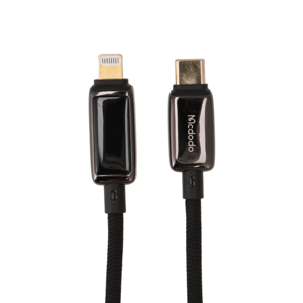 สายชาร์จ Mcdodo USB-C to Lightning Cable 36W Breathing Light LED Display & Data Sync 1.2M Black (CA-6670)