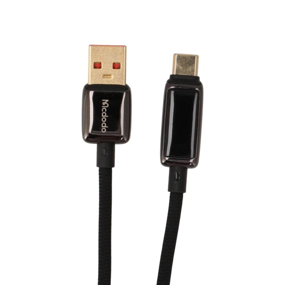 สายชาร์จ Mcdodo USB-A to USB-C Cable 6A Breathing Light LED Display & Data Sync 1.2M Black (CA-6650)