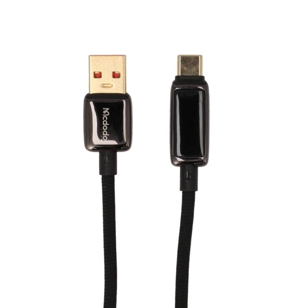 สายชาร์จ Mcdodo USB-A to USB-C Cable 6A Breathing Light LED Display & Data Sync 1.2M Black (CA-6650)