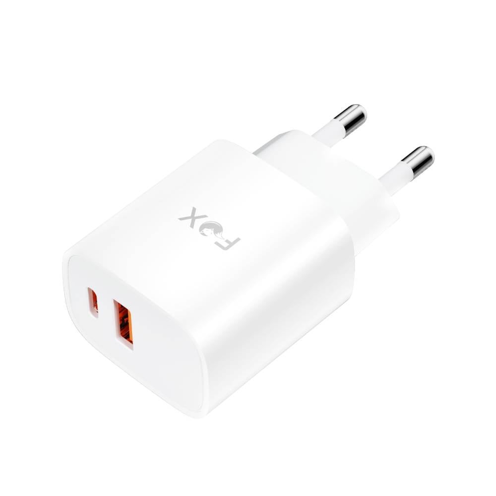 อะแดปเตอร์ FOX Wall USB Charger 1 USB-A (QC3.0) / 1 USB-C (PD20W) White (AP28)