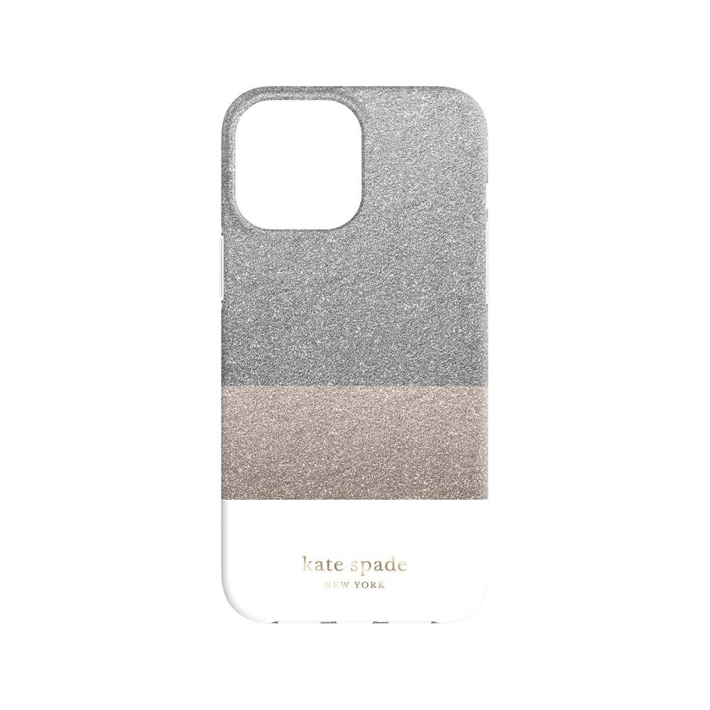Kate Spade New York เคส iPhone 13 Pro Max Glitter Block Silver/Gold/White