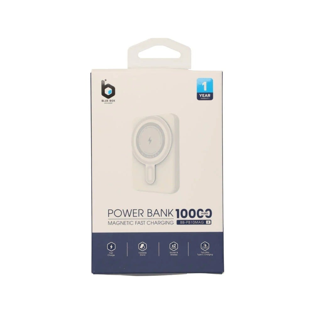 พาวเวอร์แบงค์ Blue Box MiniMag 10,000 mAh Magnetic BB-PB10Mag White