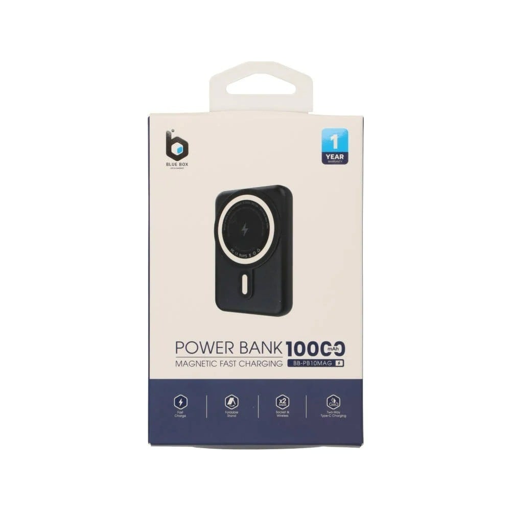 พาวเวอร์แบงค์ Blue Box MiniMag 10,000 mAh Magnetic BB-PB10Mag Black