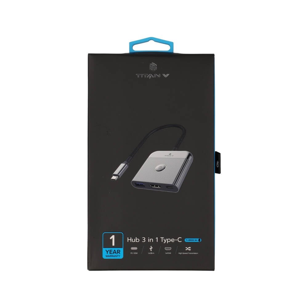 TITANV Port Hub Type-C HUB 3-in-1 USB-A 3.0 (TI-HB002)