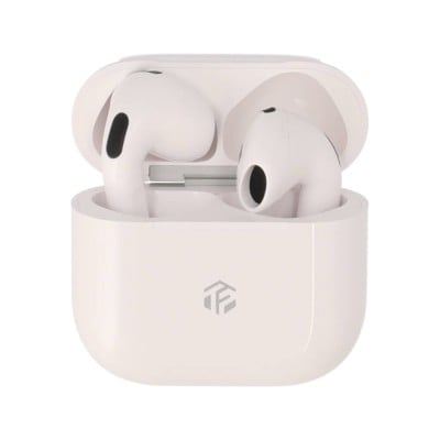 หูฟังไร้สาย TECHPRO Airbuds 4 ANC with wireless charging case White