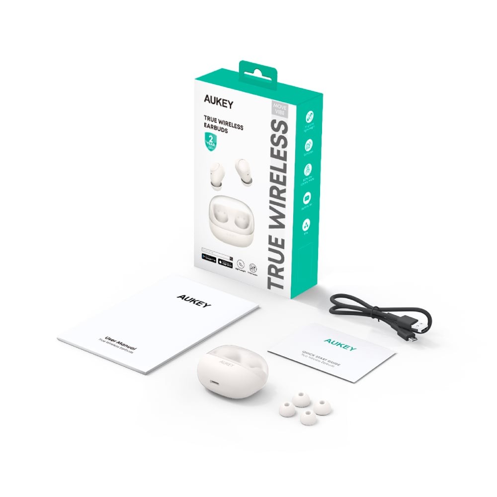 หูฟังไร้สาย AUKEY In-Ear TWS (EP-M3A WH) White