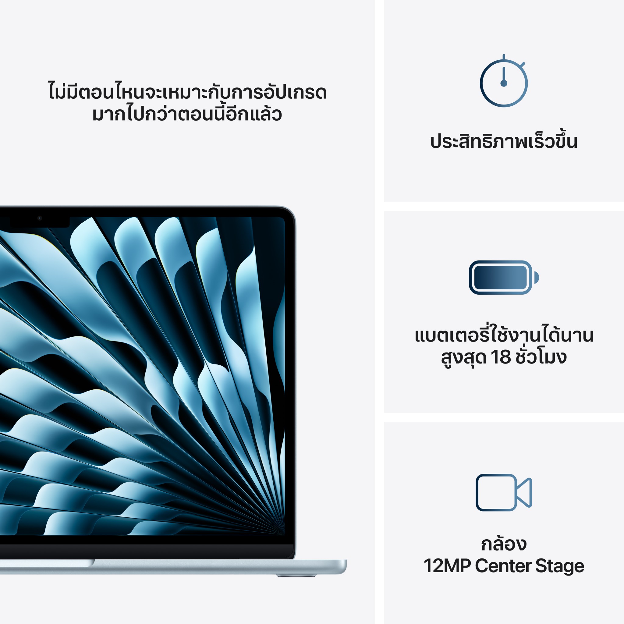 MacBook Air 13 : M4 chip 10C CPU/10C GPU/24GB/512GB Sky Blue (2025)