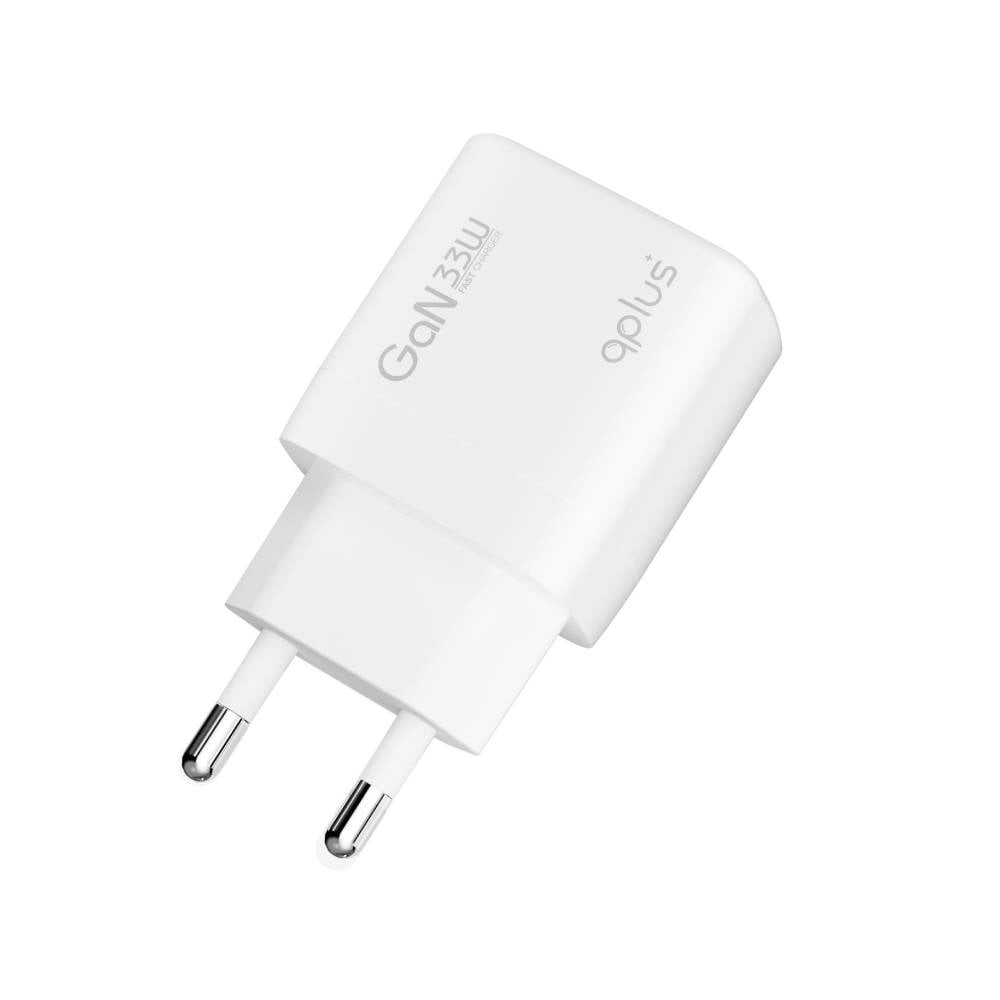 อะแดปเตอร์ QPLUS Wall Charger 1 USB-A / 1 USB-C 33W GaN AP33 White