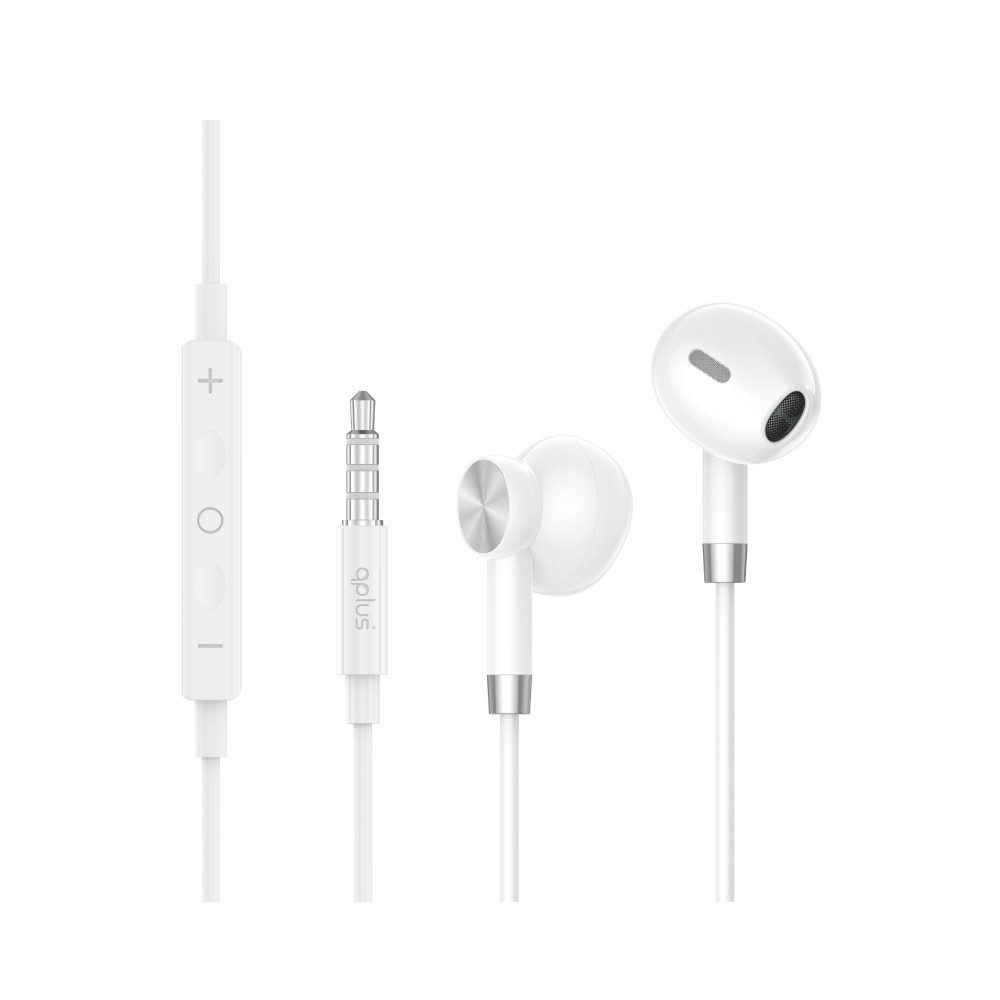 หูฟัง QPLUS Magnet Earbuds Aux 3.5 mm. White