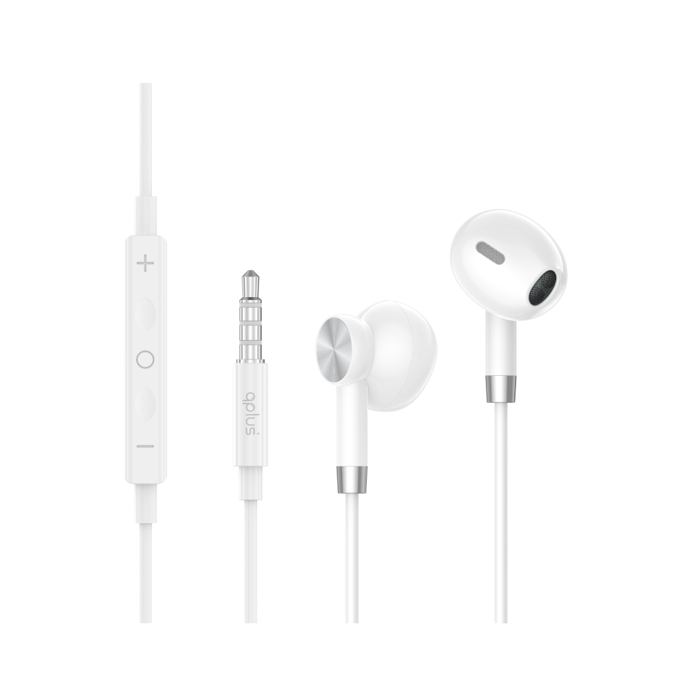 หูฟัง QPLUS Magnet Earbuds Aux 3.5 mm. White